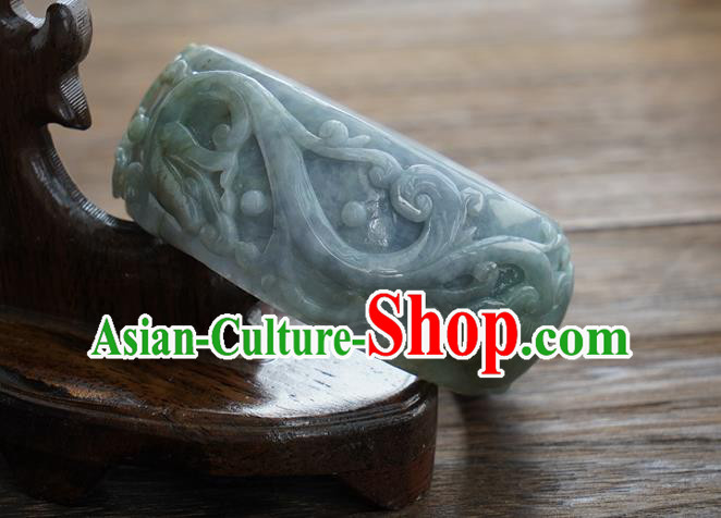 China Handmade Bracelet Traditional National Jade Carving Bangle Jewelry Accessories