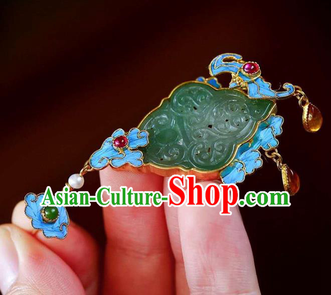 Handmade China Earrings Jewelry Traditional Cheongsam Eardrop Jade Accessories