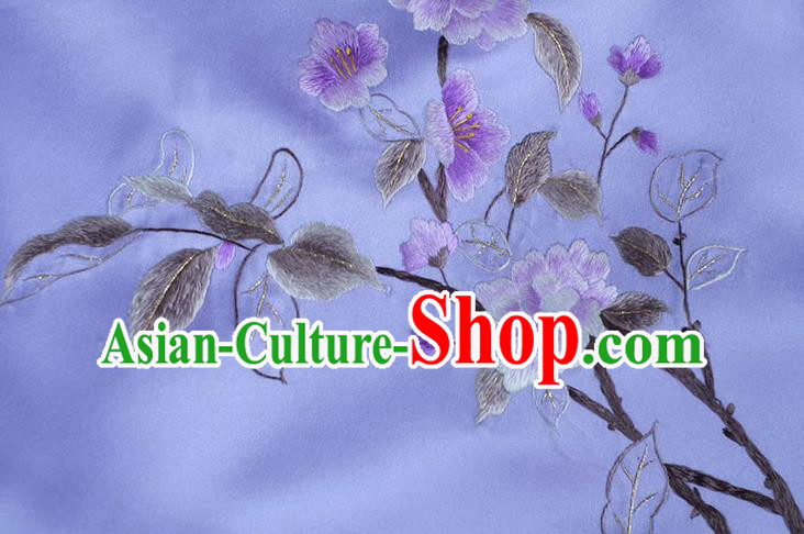 Chinese Traditional Upper Outer Garment Purple Silk Waistcoat Embroidered Flowers Vest Costume