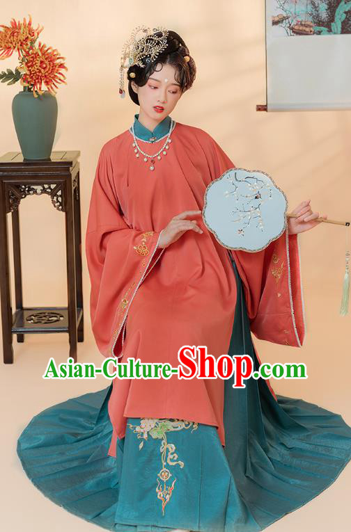 Ancient China Noble Mistress Hanfu Clothing Traditional Ming Dynasty Imperial Concubine Historical Costumes