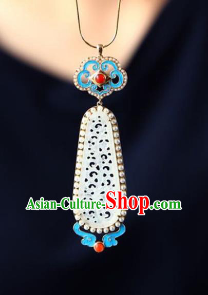 Handmade China Cheongsam Pearls Eardrop Accessories Traditional Jade Jewelry National Earrings
