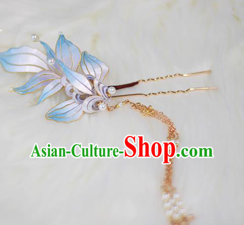 Chinese Traditional Hanfu Hair Stick Ancient Court Princess Hair Accessories Tassel Hairpin