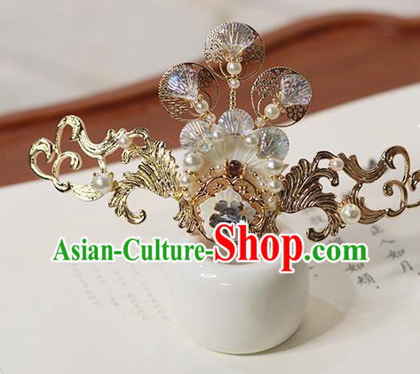 Chinese Cosplay Hair Accessories Traditional Hanfu Scale Hair Crown