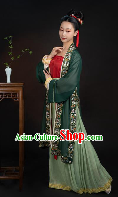 China Ancient Palace Beauty Historical Clothing Traditional Song Dynasty Imperial Consort Hanfu Dress Apparels