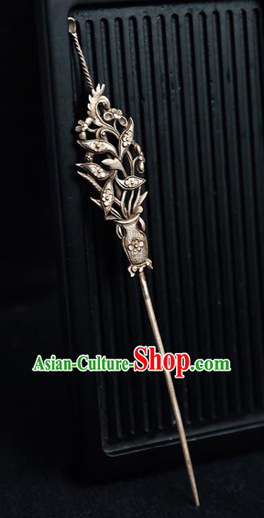 China Traditional Hanfu Earpick Hairpin Handmade Hair Accessories Silver Hair Stick