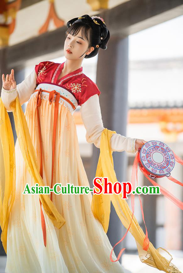 China Ancient Palace Female Hanfu Dress Traditional Tang Dynasty Royal Princess Taiping Historical Clothing