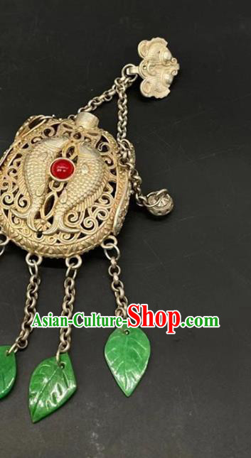 Chinese Handmade National Golden Sachet Pendant Cheongsam Jewelry Classical Tassel Waist Accessories