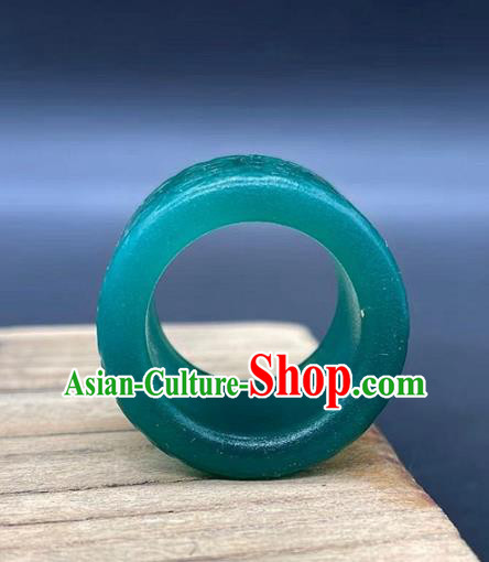 China National Jade Carving Ring Handmade Jewelry Accessories Traditional Thimble