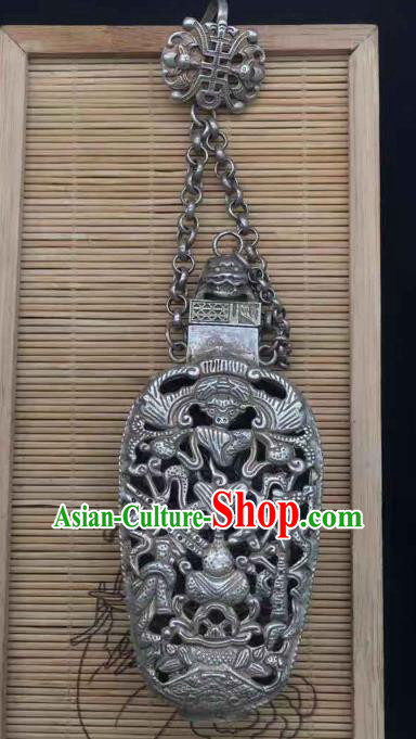Chinese Handmade National Sachet Pendant Jewelry Classical Ethnic Accessories Carving Gourd Brooch