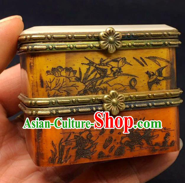 Chinese Handmade Jewel Case Qing Dynasty Classical Jewelry Box