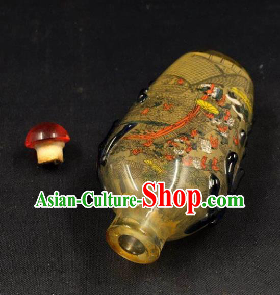 China Handmade Glass Collection Traditional Inside Painting Snuff Bottle