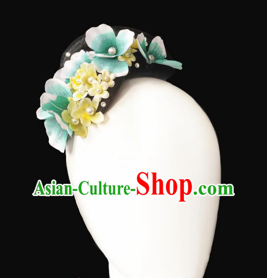 China Traditional Classical Dance Wig Chignon Fan Dance Hair Accessories