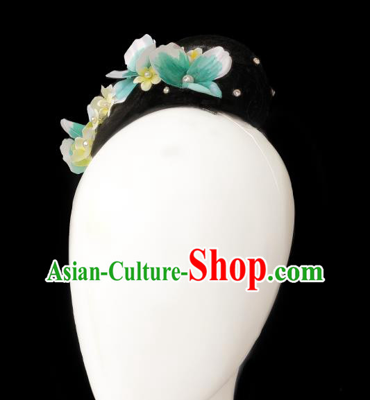 China Traditional Classical Dance Wig Chignon Fan Dance Hair Accessories