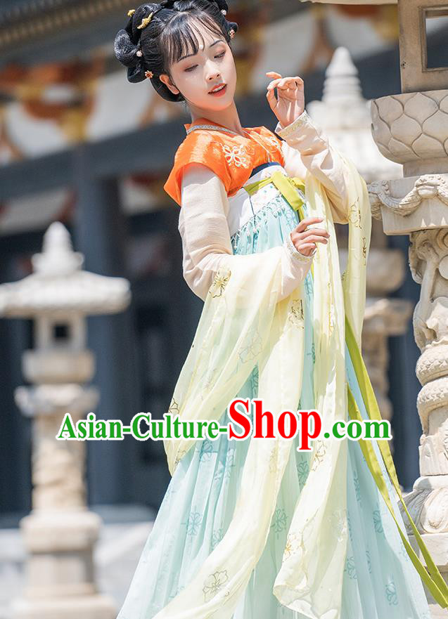 China Ancient Palace Infanta Hanfu Dress Traditional Tang Dynasty Royal Princess Tai Ping Historical Clothing