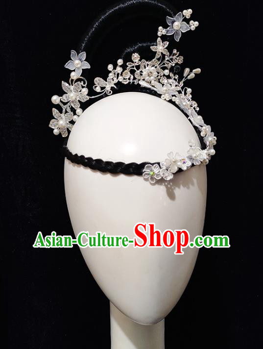 China Classical Dance Hair Accessories Traditional Umbrella Dance Wig Chignon