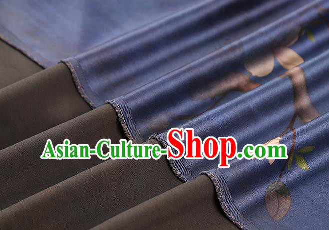 Chinese Royal Mangnolia Pattern Cloth Drapery Traditional Cheongsam Silk Fabric Purple Gambiered Guangdong Gauze