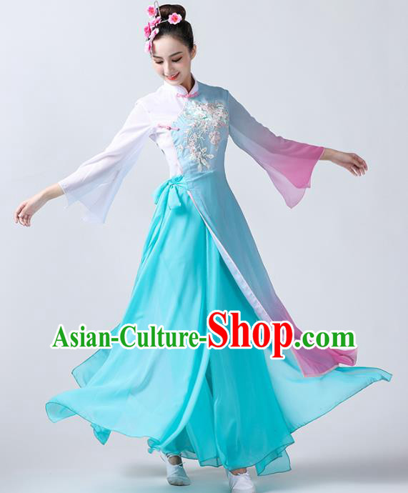 China Traditional Fan Dance Stage Performance Costume Classical Dance Clothing Spring Festival Gala Dance Outfits