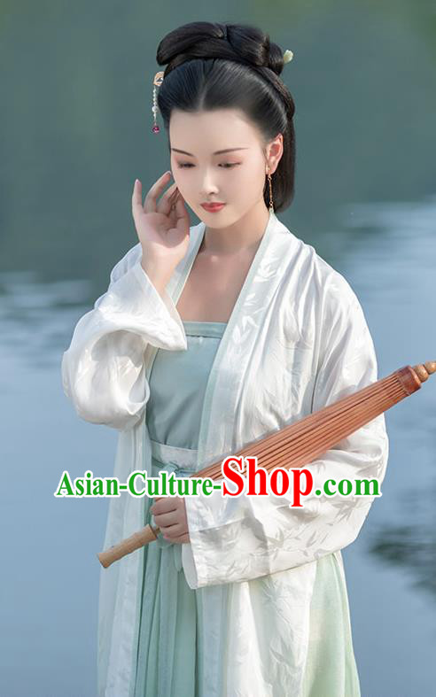 China Ancient Noble Beauty Hanfu Costumes Traditional Song Dynasty Historical Clothing Full Set