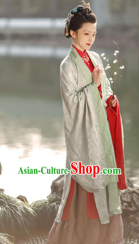 China Ancient Imperial Mistress Hanfu Costumes Traditional Ming Dynasty Noble Countess Historical Clothing