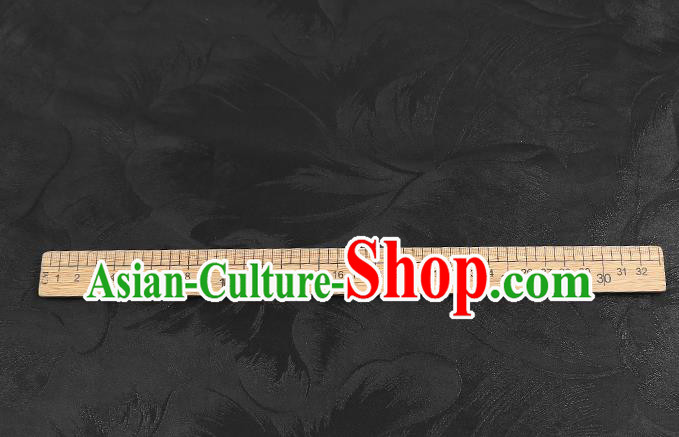 Chinese Jacquard Black Brocade Cloth Gambiered Guangdong Gauze Drapery Traditional Cheongsam Silk Fabric