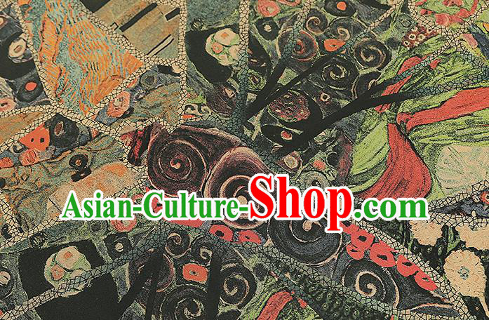Chinese Classical Butterfly Pattern Gambiered Guangdong Gauze Drapery Brocade Cloth Traditional Cheongsam Silk Fabric