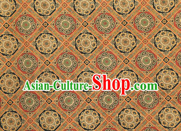 Chinese Classical Pattern Brocade Fabric Cheongsam Silk Drapery Traditional Gambiered Guangdong Gauze Cloth