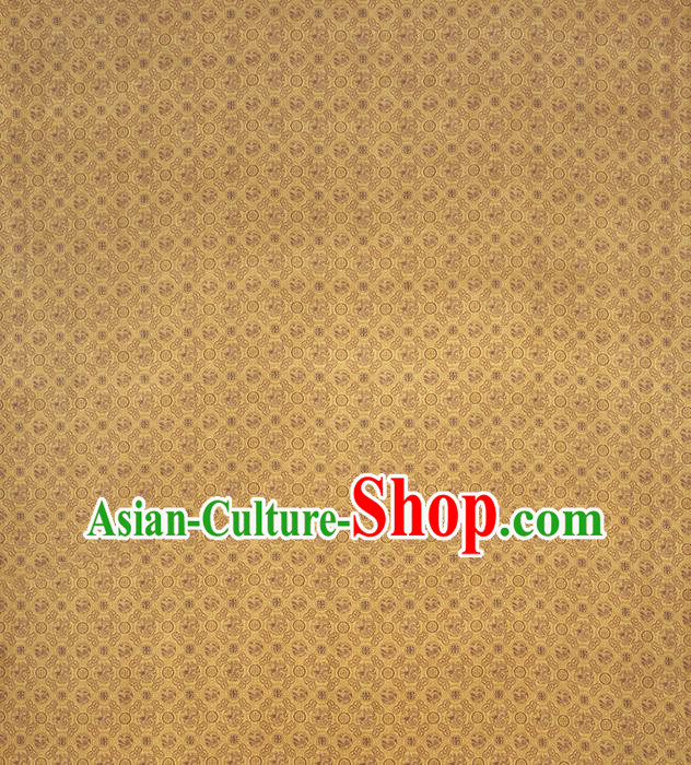 Chinese Cheongsam Gambiered Guangdong Gauze Classical Pattern Silk Fabric Traditional Golden Brocade Drapery