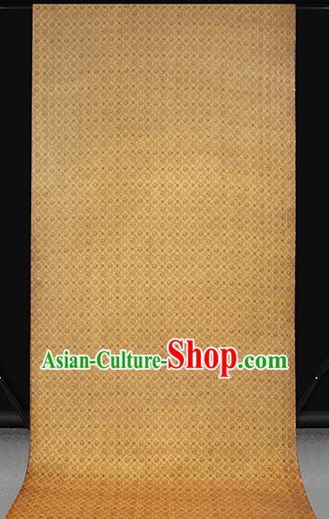 Chinese Cheongsam Gambiered Guangdong Gauze Classical Pattern Silk Fabric Traditional Golden Brocade Drapery