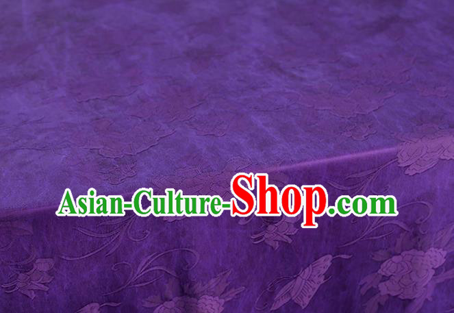 Chinese Jacquard Silk Drapery Classical Gambiered Guangdong Gauze Cheongsam Traditional Peony Butterfly Pattern Brocade Fabric