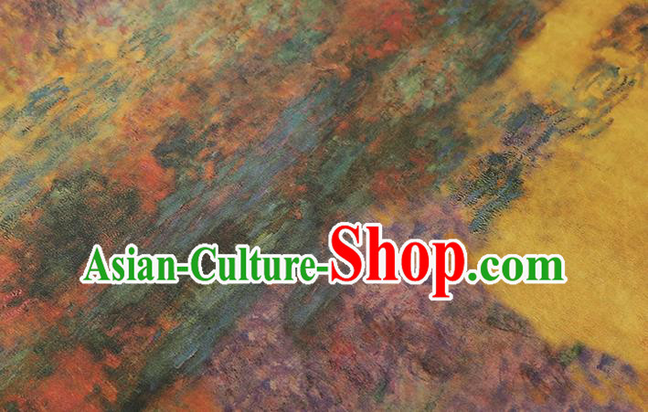 Chinese Qipao Dress Tapestry Cloth Traditional Gambiered Guangdong Gauze Fabric Classical Pattern Silk Drapery