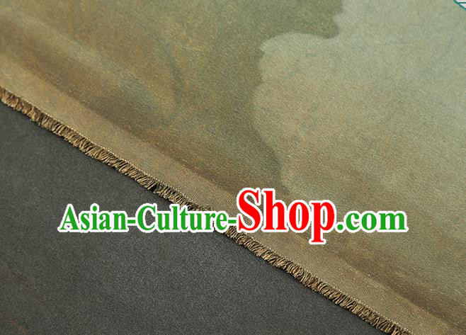 Chinese Bamboo Leaf Pattern Brocade Drapery Traditional Qipao Dress Light Green Silk Fabric