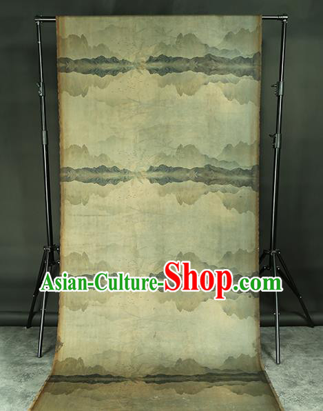 Chinese Bamboo Leaf Pattern Brocade Drapery Traditional Qipao Dress Light Green Silk Fabric