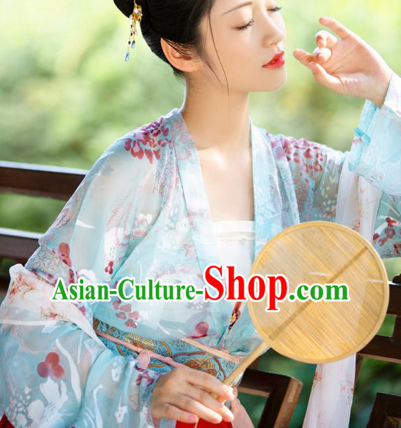 China Ancient Song Dynasty Young Beauty Historical Clothing Full Set