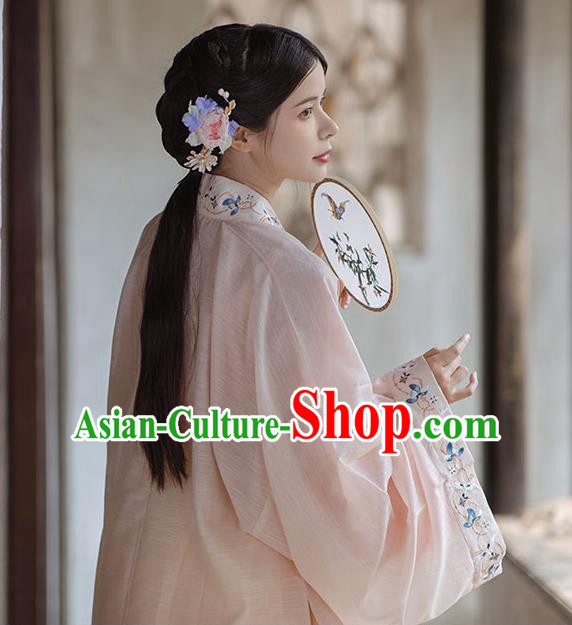 Traditional China Song Dynasty Historical Clothing Ancient Young Beauty Embroidered Hanfu Dress