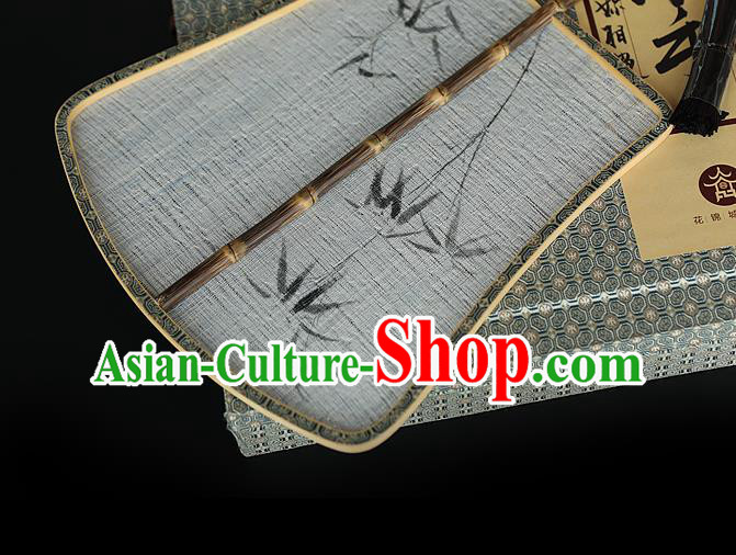 China Ink Painting Bamboo Silk Fan Handmade Fans Traditional Hanfu Palace Fan