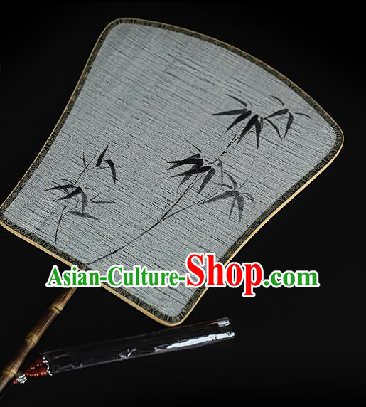 China Ink Painting Bamboo Silk Fan Handmade Fans Traditional Hanfu Palace Fan
