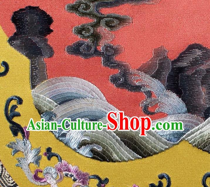 China Ancient Noble Lady Palace Fan Traditional Hanfu Silk Fans Embroidered Heavenly Crane Fan