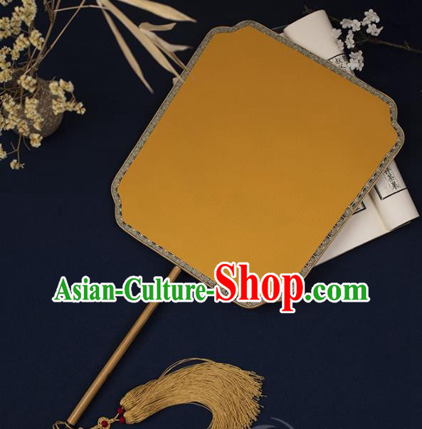 China Traditional Ming Dynasty Empress Silk Fan Embroidered Palace Fan Handmade Hanfu Fan