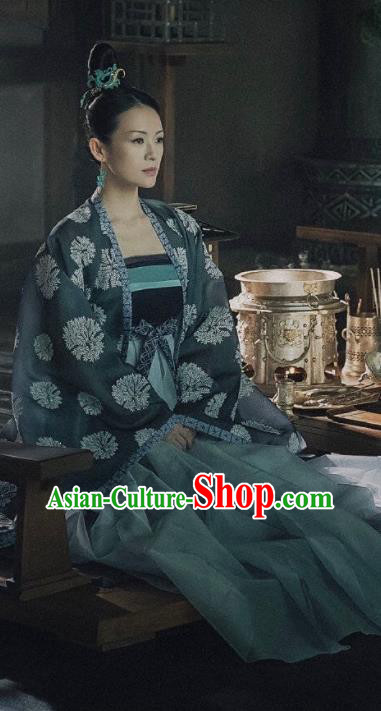 China Ancient Hanfu Dress Clothing Drama The Rebel Princess Zhang Ziyi Garment Costumes and Headdress