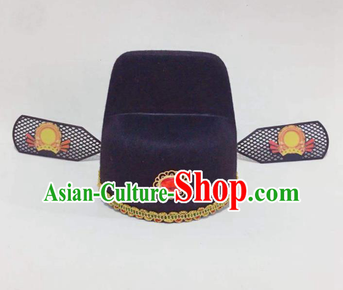 China Ancient Style Wu Sha Hat Traditional Peking Opera Scholar Hat Official Headwear