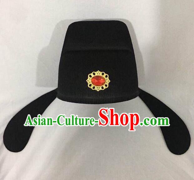 China Official Headwear Ancient Style Wu Sha Hat Traditional Peking Opera Scholar Hat
