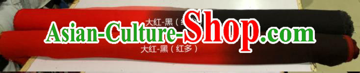 China Dance Dress Cloth Traditional Costumes Fabric Gradient Red and Black Chiffon Fabrics