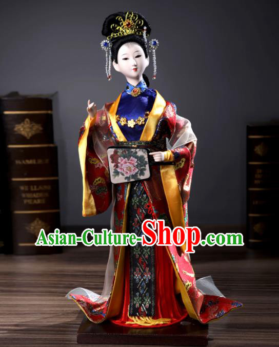 Handmade A Dream in Red Mansions the Twelve Hairpins of Jinling Traditional China Beijing Silk Figurine - Empress Jia Yuanchun