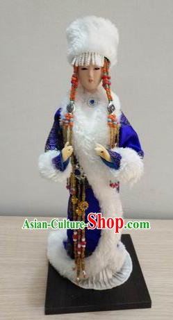 Handmade China Beijing Silk Figurine -  Tibetan Minority Girl