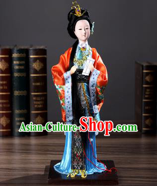 Handmade A Dream in Red Mansions the Twelve Hairpins Traditional China Beijing Silk Figurine of Jinling - Jia Ying Chun