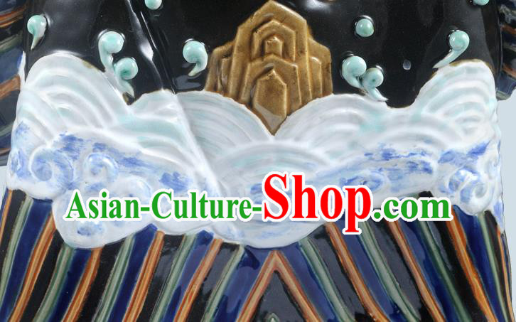 Chinese Shi Wan Figurine Clay Bao Zheng Statue Handmade Ceramic Bao Qing Tian Judge Bao Statue