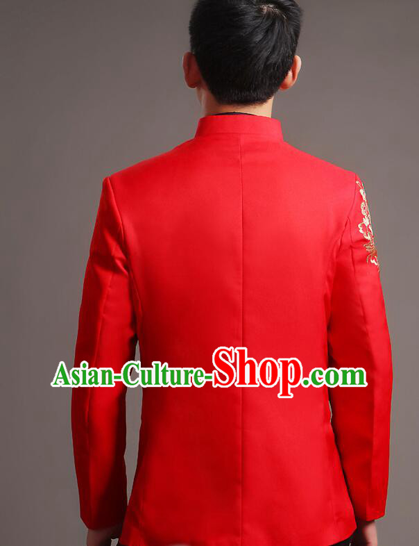 Chinese Tang Suits Traditional Wedding Suits Groom Costumes Zhongshan Clothing