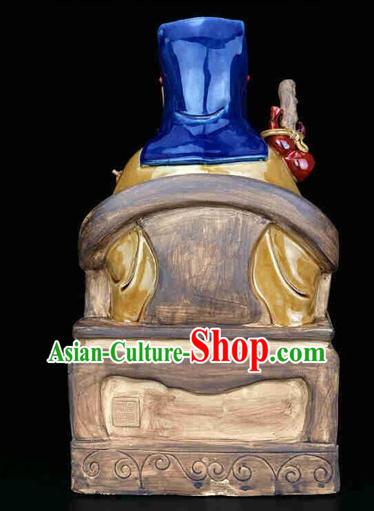 Chinese Shi Wan Ceramic Figurine Tu Do Gong Porcelain Statue Handmade Arts
