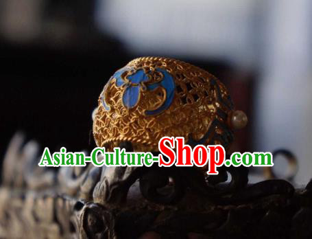China National Cloisonne Ring Jewelry Traditional Filigree Accessories Handmade Qing Dynasty Pearls Circlet