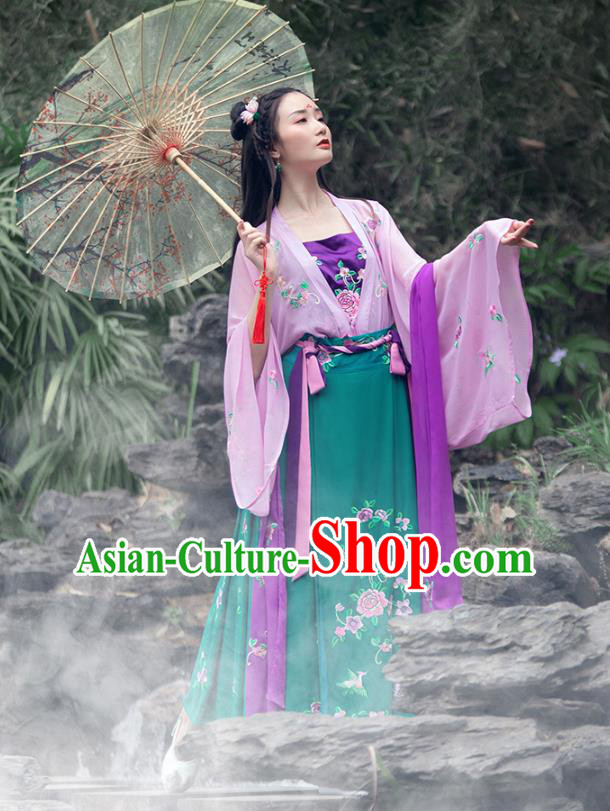 Traditional China Ming Dynasty Royal Princess Hanfu Dress Ancient Court Beauty Historical Clothing Full Set